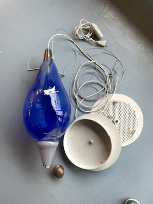 Michel van Overbeeke - Bijzondere lamp van glas / Droomluchter - inclusief 2 boeken! kopen? Bied vanaf 450!