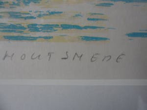 Reinoud Kuipers - Houtsnede, Water - Ingelijst. kopen? Bied vanaf 20!