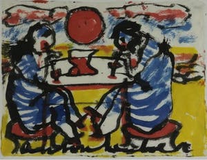 Anton Heyboer - Baddames - Aquarel op Japans moerbeiboom papier kopen? Bied vanaf 825!