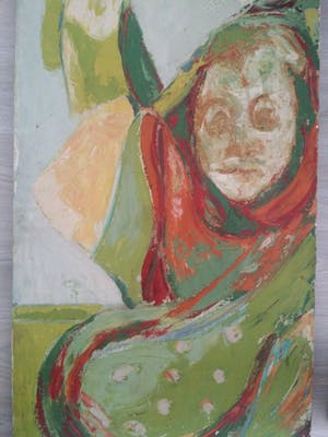Niet of onleesbaar gesigneerd - Kleurrijk portret. kopen? Bied vanaf 10!