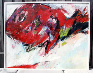 Charlotte Molenkamp - olieverf op doek: vogel kopen? Bied vanaf 2295!