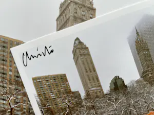 Christo - All our Art is about Freedom - Gesigneerd en Origineel stuk stof "The Gates" kopen? Bied vanaf 275!