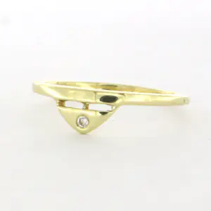 14k geel gouden ring met briljant geslepen diamant tot. 0.02ct kopen? Bied vanaf 150!