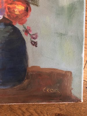 Niet of onleesbaar gesigneerd - Stilleven vaas met bloemen kopen? Bied vanaf 1!