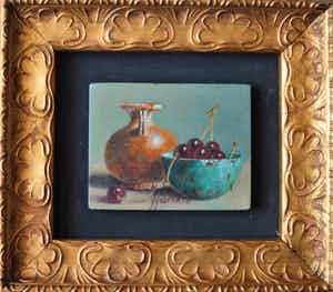 Hans Habraken - stilleven met kersen verkocht voor € 150!