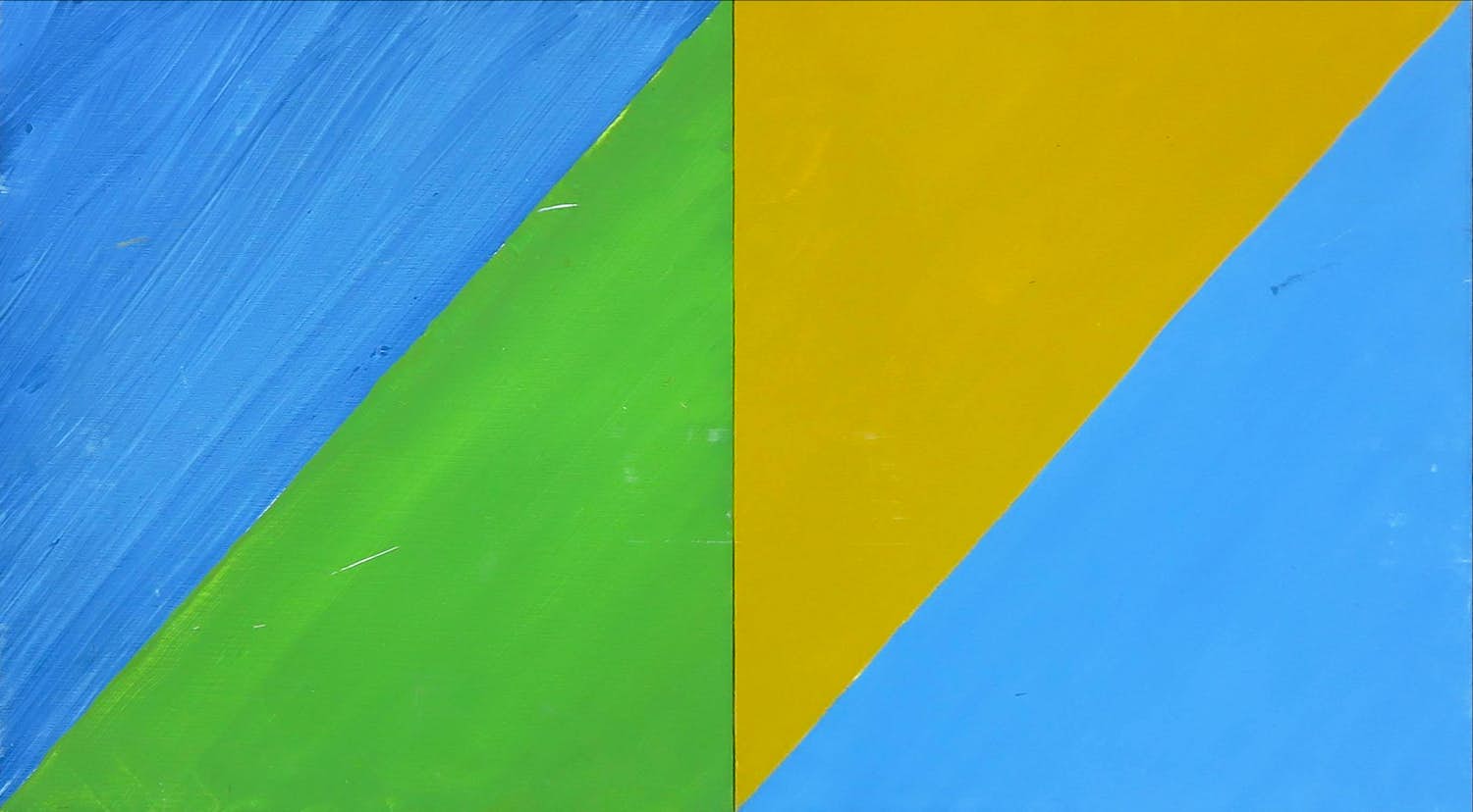 Mathilde Cuijpers - Olieverf op paneel, Geometrische compositie kopen? Bied vanaf 1!