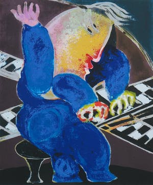 Juan Garcia Ripolles - Zeefdruk, Pianista - Ingelijst kopen? Bied vanaf 150!