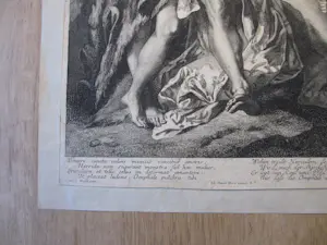 Martin Crophius - Hercules en Omphale gravure naar François Le Moyne uit 1724. kopen? Bied vanaf 100!
