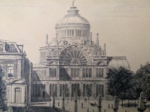 Jan F. Pannebakker - tekening - Paleis voor Volksvlijt te Amsterdam - 20716 kopen? Bied vanaf 75!