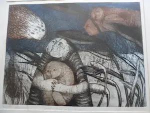 Ria Zurne - kleurenets 'Confrontatie in de geestentuin' kopen? Bied vanaf 25!