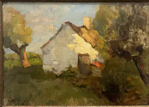 Hendrik Cornelis van de Mourik - Schuurtje tussen bomen kopen? Bied vanaf 150!