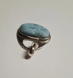 Nieuwe zilveren hanger met larimar kopen? Bied vanaf 60!