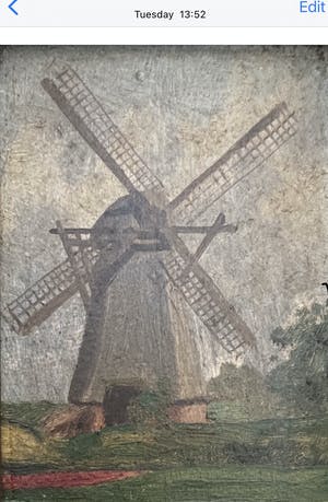 Niet of onleesbaar gesigneerd - Molen landschap kopen? Bied vanaf 1!