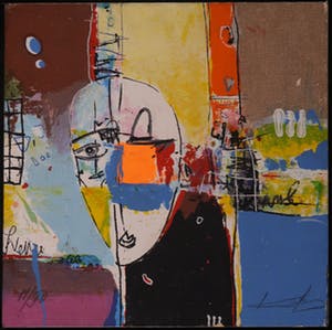 Kantcho Kanev - Zeefdruk op paneel, Z.T. Vijfluik - Ingelijst (Groot) kopen? Bied vanaf 80!