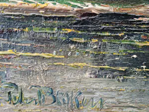 Peter van den Braken - Omstreeks 1950 -expressionistisch olieverf- Brabants landschap - gesigned kopen? Bied vanaf 10!