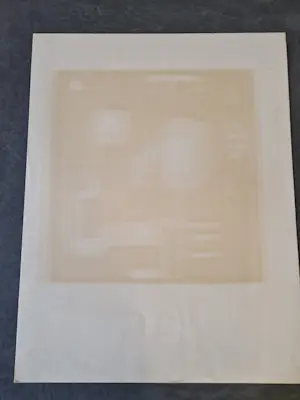 Wim Motz - Jaren 60 - geometrisch abstracte kleuren-lithografie "Platz" - gesigneerd kopen? Bied vanaf 39!