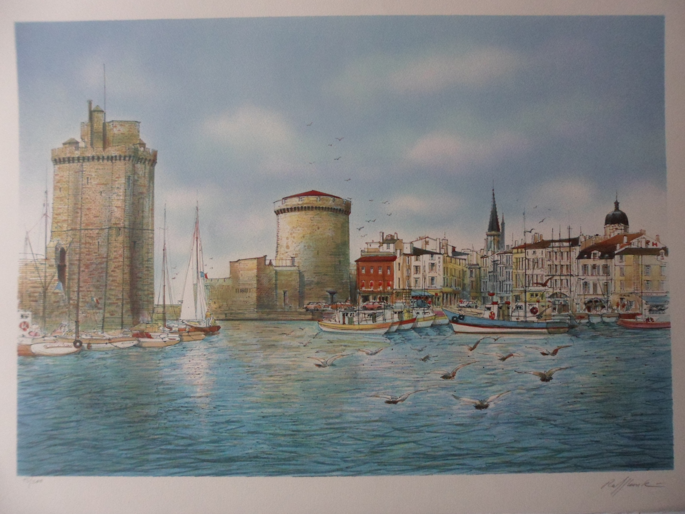 Rolf RAFFLEWSKI - Litho, kleurenlitho getiteld "La Rochelle" kaufen? Bieten Sie von 35!