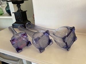 Val-Saint-Lambert - Bijzondere glasitems: 3 solifleur vazen kopen? Bied vanaf 70!