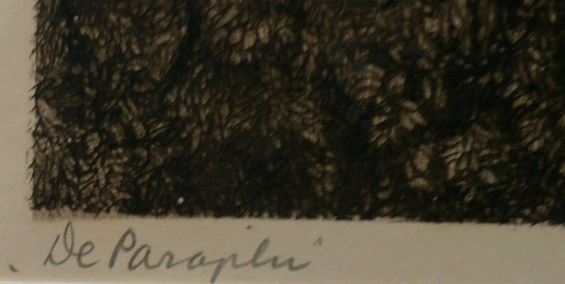 Arend Hendriks - Ets: De Paraplu kopen? Bied vanaf 40!