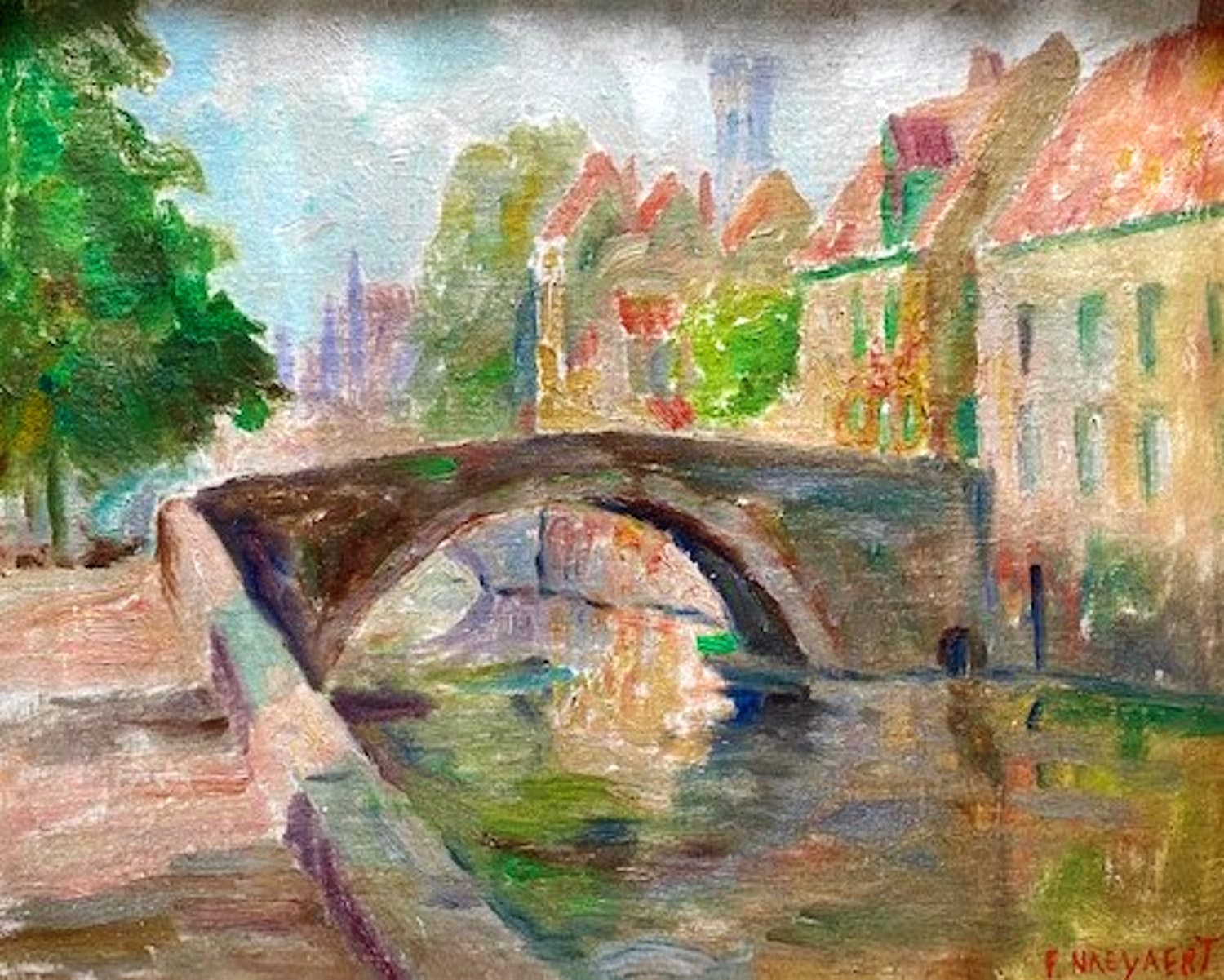 Niet of onleesbaar gesigneerd - Peerdenbrug in Brugge kopen? Bied vanaf 1!