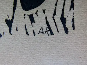 Anton Rooskens - (1906-1976) CoBrA - abstracte linosnede - 69/100 - gesigneerd - 1954 kopen? Bied vanaf 180!