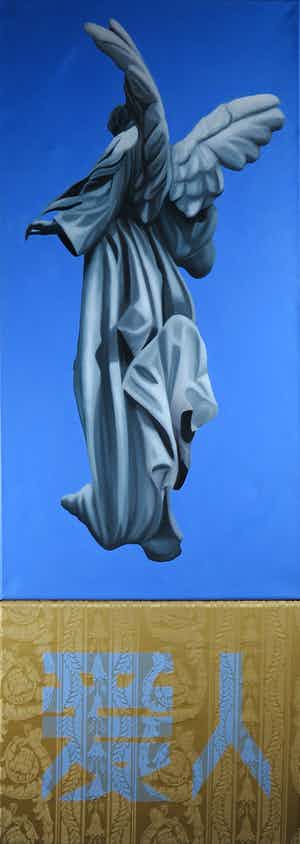 Jan Bollaert - Gemengde techiek op doek, Angelic Love I verkocht voor € 80!