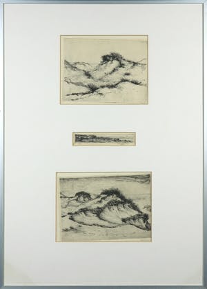 Alexander Gerhardus Dieperink - Drie etsen van duingezichten - Ingelijst kopen? Bied vanaf 1!