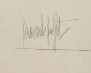 Bernard Buffet - Houtskool op papier, L'Oreille kopen? Bied vanaf 1000!