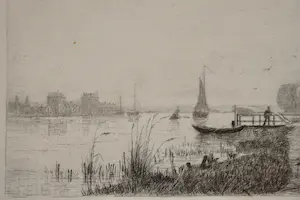 Elias Stark - Langs de Amstel, buiten Amsterdam. kopen? Bied vanaf 70!