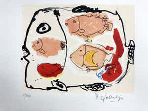 Kees Salentijn - vier-in-één vis verkocht voor € 45!