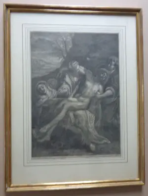 Nicolaes Visscher - DE BEWENING VAN CHRISTUS / ZW-W GRAVURE / 56x43cm / KADER / 17DE EEUWS kopen? Bied vanaf 95!