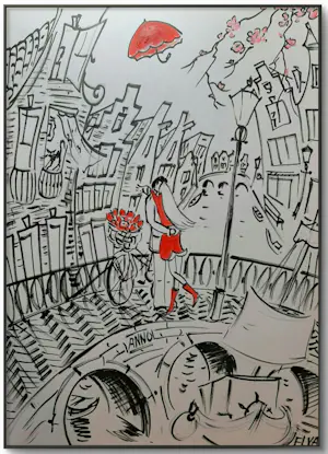 Elva Polyakova - In Amsterdam x 3 painting's kopen? Bied vanaf 10!