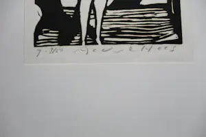Aad de Haas - Linosnede - 1966 kopen? Bied vanaf 125!