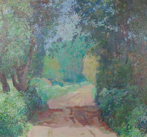 Hessel de Boer - Olieverf op doek, Boslandschap - Ingelijst kopen? Bied vanaf 475!