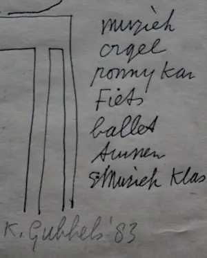 Klaas Gubbels - Pentekening - 1983 kopen? Bied vanaf 295!