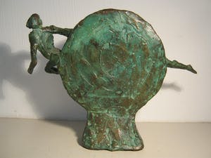 Jits Bakker - Brons sculptuur - gesigneerd - "Estafette" kopen? Bied vanaf 600!