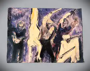 Luis Filcer - unieke & grote A(rtist) P(roof) kleuren litho - volkswoede - potloodgesign kaufen? Bieten Sie von 125!
