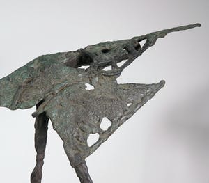 Jan Steen (II) - Brons op plaat van graniet, De schilddrager kopen? Bied vanaf 800!