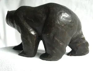 Nelli Verdonk - Bronzen beeld , Lopende beer – met certificaat – 1987 – oplage van 5 kopen? Bied vanaf 400!