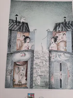 Raymond Peynet - Litho, titel, Une gennillesse par-ci, une caresse par-la on a jamaais fini kopen? Bied vanaf 45!