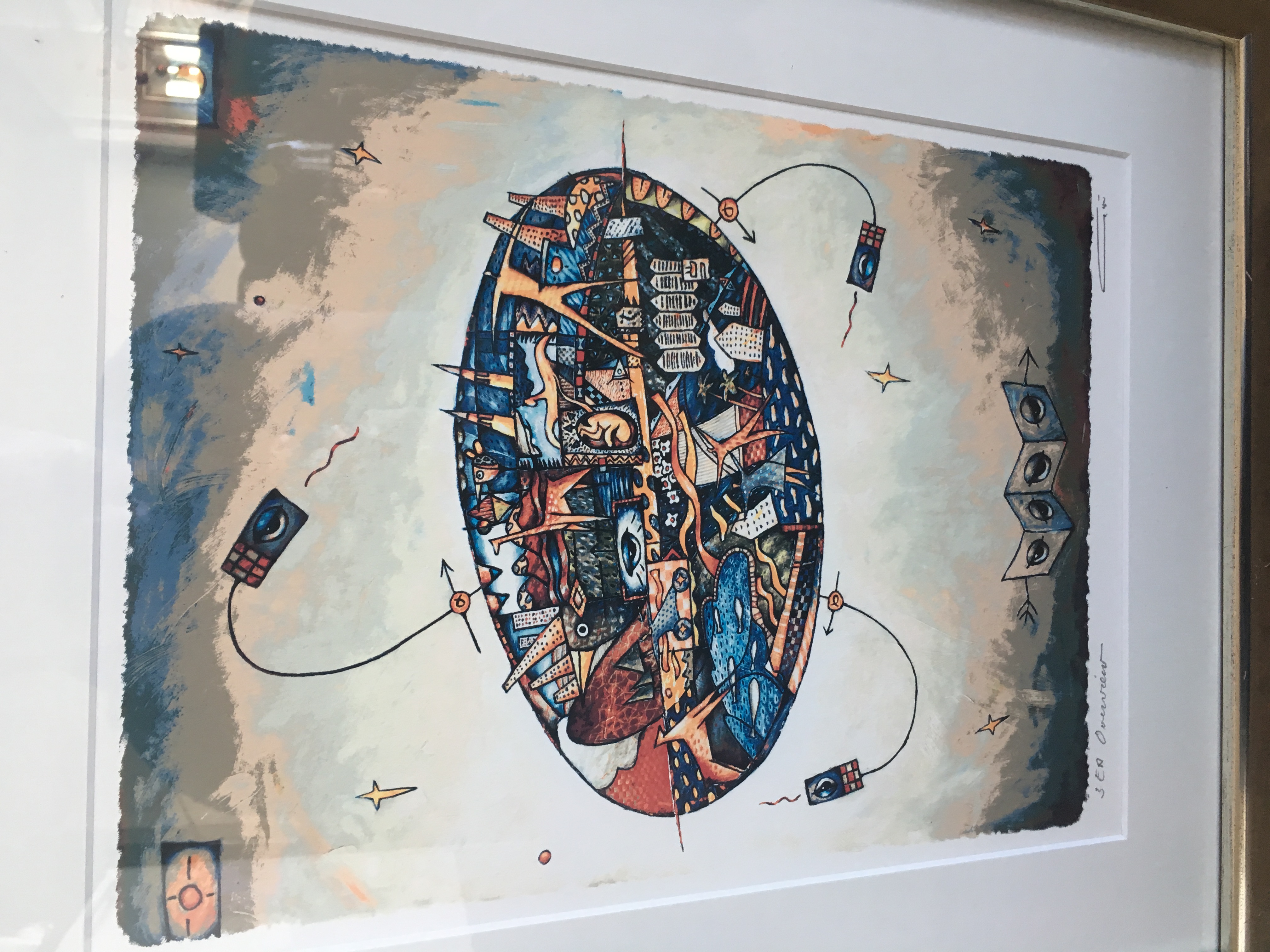 Wim Heesakkers - Gesigneerde kleurenlitho ‘ Overview ‘ kopen? Bied vanaf 50!