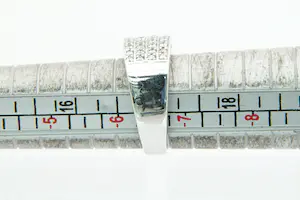 52 - Chique & massief wit-gouden 14Krt  pavé ring met ca 0.40crt briljant kopen? Bied vanaf 480!