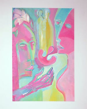 Joe Wols - Acryl op doek, Figuren kopen? Bied vanaf 1!