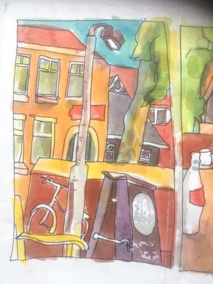 Kees Oosterbaan - zonder titel, inkt op handgeschept papier kopen? Bied vanaf 70!