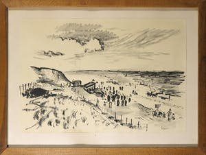 Henk van den Idsert - Aquarel, Strandgezicht - Ingelijst kopen? Bied vanaf 70!