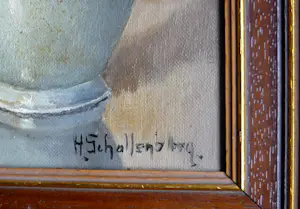 Huibert Schallenberg - Oost Indische kers - bloemstilleven in een vaasje kopen? Bied vanaf 125!