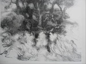 Jaap Kruijff - Litho, titel, Baadsters kopen? Bied vanaf 25!