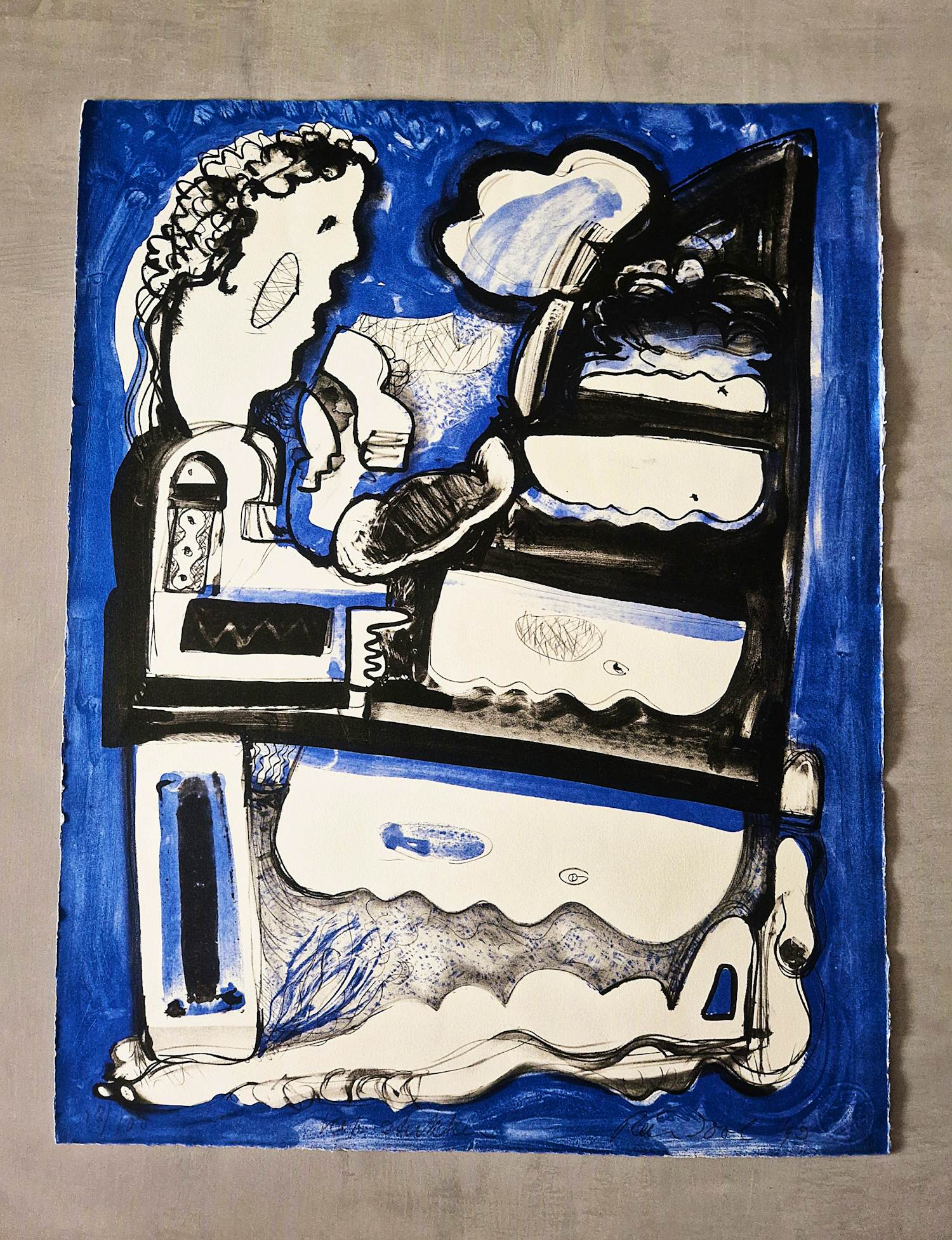 Rein Dool - Grote Kleurenlitho - Kop stukken - 1993 - bep. oplage (100) - nieuwstaat kopen? Bied vanaf 61!