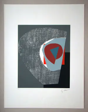 Georges Breuil - Composition abstrait - Originele zeefdruk - 1954 kopen? Bied vanaf 150!