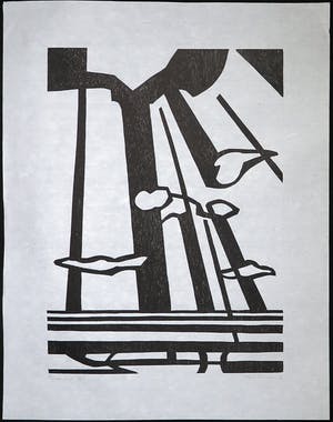 Paul Overhaus - Houtsnede op Japans papier, 3-86 kopen? Bied vanaf 1!